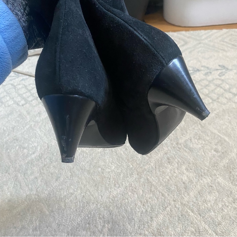 La CANADIENNE black suede pointed steel stiletto - Picture 7 of 9